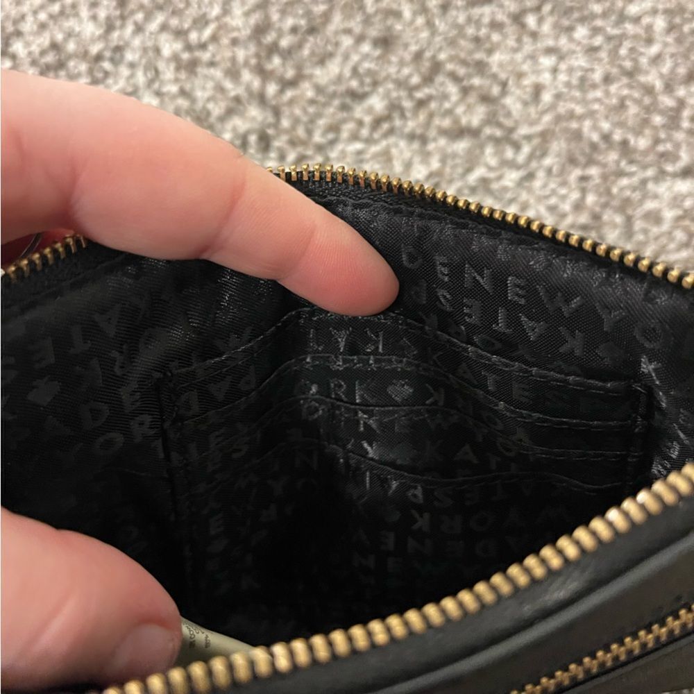 Kate Spade Black Laurel Way Saffiano Leather Wristlet - Picture 11 of 14